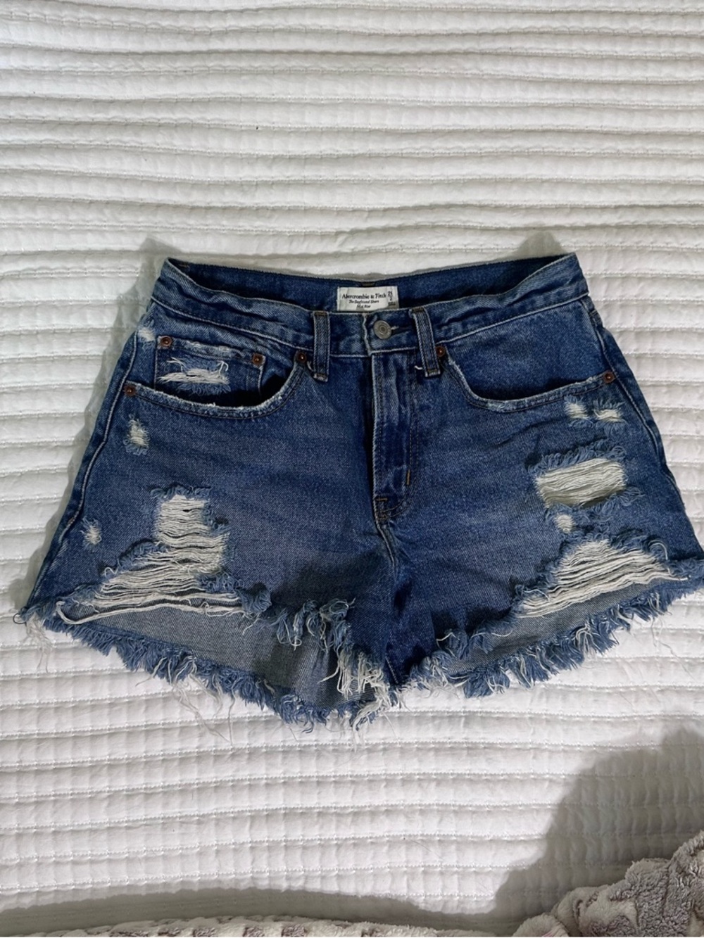Abercrombie Curve Love Mid Rise boyfriend shorts
